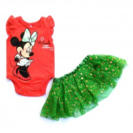 Stelan Disney Jumper Minnie Red Green Skirt