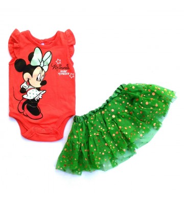 Stelan Disney Jumper Minnie Red Green Skirt