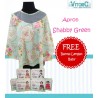 Apron Menyusui Jaring Vitorio Shabby Green + Bantal Peyang Lengan Bayi