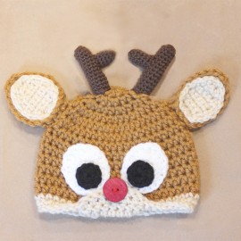 Reindeer Crochet Hat