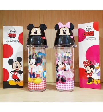 3D Drinking Bottle Mickey Minnie Original 4255 500ml Tanpa Sedotan
