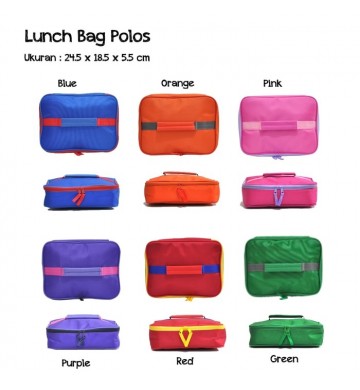 Tas Bekal Lunch Bag Polos Bahan Nylon Alumunium Tebal Bagus 