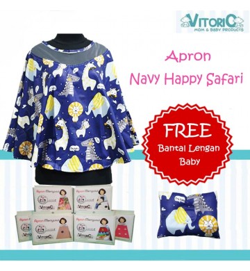 Apron Menyusui Jaring Vitorio Yellow Bee + Bantal Peyang Lengan Bayi