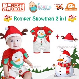 Romper Snowman 2in1