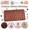 Cetakan Silikon Cokelat Happy Birthday