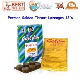 Golden Throat Lozenges 12s Permen Pelega Tenggorokan