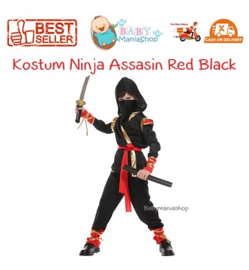Baju Negara Jepang Ninja Assasin Red Black
