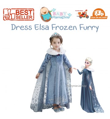 Dress Princess Elsa Frozen Furry