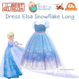 Dress Elsa Frozen Snowflake Long