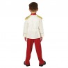 Baju Negara Inggris Prince Charming White Red Flex