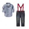 Stelan GAP Kemeja Blue Suspender Set Jeans 4in1