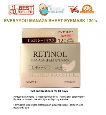 EVERYYOU MANAZA RETINOL EYEMASK 120 Sheet ori JAPAN