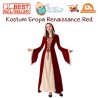 Kostum Eropa Renaissance Red Wanita Dewasa