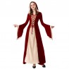 Kostum Eropa Renaissance Red Wanita Dewasa