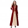 Kostum Eropa Renaissance Red Wanita Dewasa