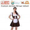 Kostum Baju Negara Jerman Brown Velvet Wanita Dewasa