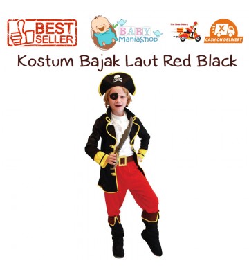 Kostum Pirate Bajak Laut Red Black A Boy