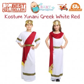 Kostum Yunani Greek White Red