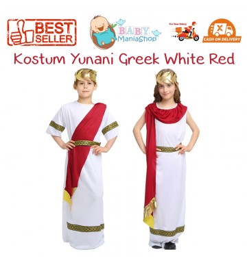 Kostum Yunani Greek White Red